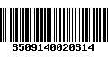 Código de Barras 3509140020314