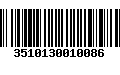 Código de Barras 3510130010086