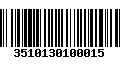 Código de Barras 3510130100015