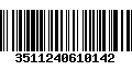 Código de Barras 3511240610142