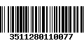 Código de Barras 3511280110077