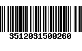 Código de Barras 3512031500260