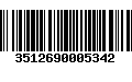 Código de Barras 3512690005342