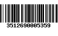 Código de Barras 3512690005359