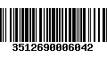 Código de Barras 3512690006042