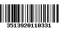 Código de Barras 3513920110331