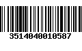 Código de Barras 3514040010587