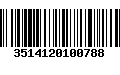 Código de Barras 3514120100788