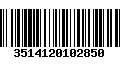 Código de Barras 3514120102850