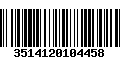 Código de Barras 3514120104458