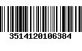 Código de Barras 3514120106384