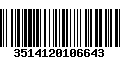 Código de Barras 3514120106643