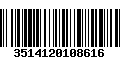 Código de Barras 3514120108616