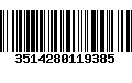 Código de Barras 3514280119385