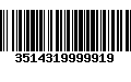 Código de Barras 3514319999919