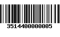 Código de Barras 3514400000005