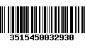 Código de Barras 3515450032930