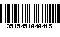 Código de Barras 3515451040415