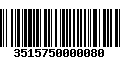 Código de Barras 3515750000080