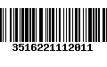 Código de Barras 3516221112011