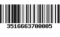 Código de Barras 3516663700005