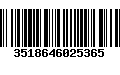 Código de Barras 3518646025365