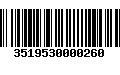 Código de Barras 3519530000260