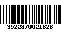 Código de Barras 3522870021826