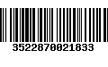 Código de Barras 3522870021833