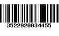 Código de Barras 3522920034455