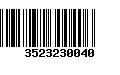 Código de Barras 3523230040