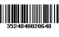 Código de Barras 3524840020648