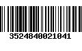 Código de Barras 3524840021041