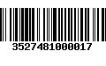 Código de Barras 3527481000017