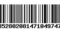 Código de Barras 352802081471049747