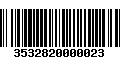 Código de Barras 3532820000023