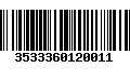 Código de Barras 3533360120011