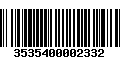 Código de Barras 3535400002332