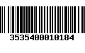 Código de Barras 3535400010184