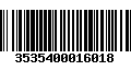 Código de Barras 3535400016018