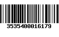 Código de Barras 3535400016179