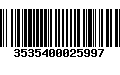 Código de Barras 3535400025997