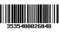 Código de Barras 3535400026048