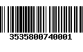 Código de Barras 3535800740001