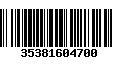 Código de Barras 35381604700