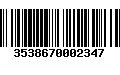 Código de Barras 3538670002347