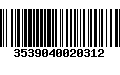 Código de Barras 3539040020312