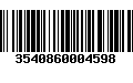 Código de Barras 3540860004598