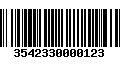 Código de Barras 3542330000123