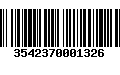 Código de Barras 3542370001326